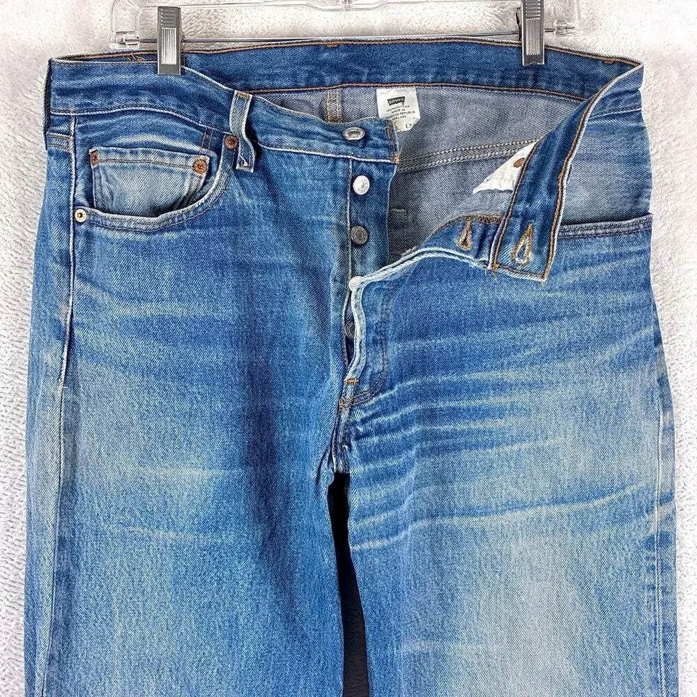 VTG Levis 501 XX Jeans Mens 36x36 (34x34) Faded Whiskered Button Fly Classic